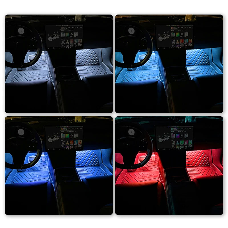 Car Neon Light Foot Light LED  - Vape Decoration ulasan dan harga