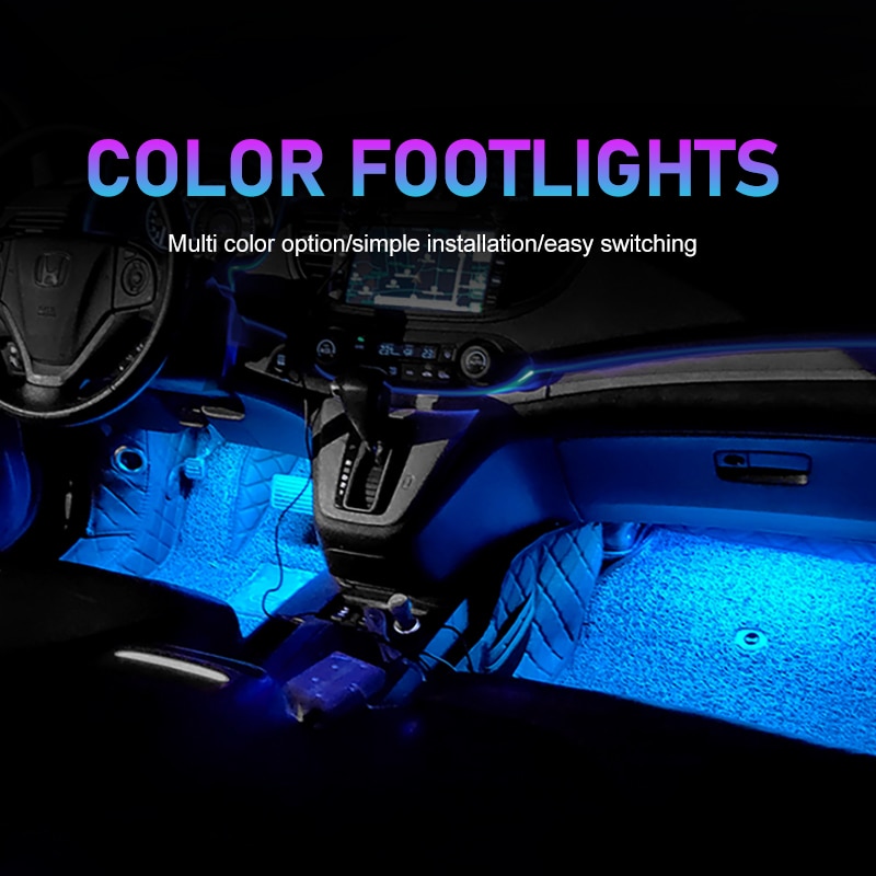 Car Neon Light Foot Light LED  - Vape Decoration ulasan dan harga