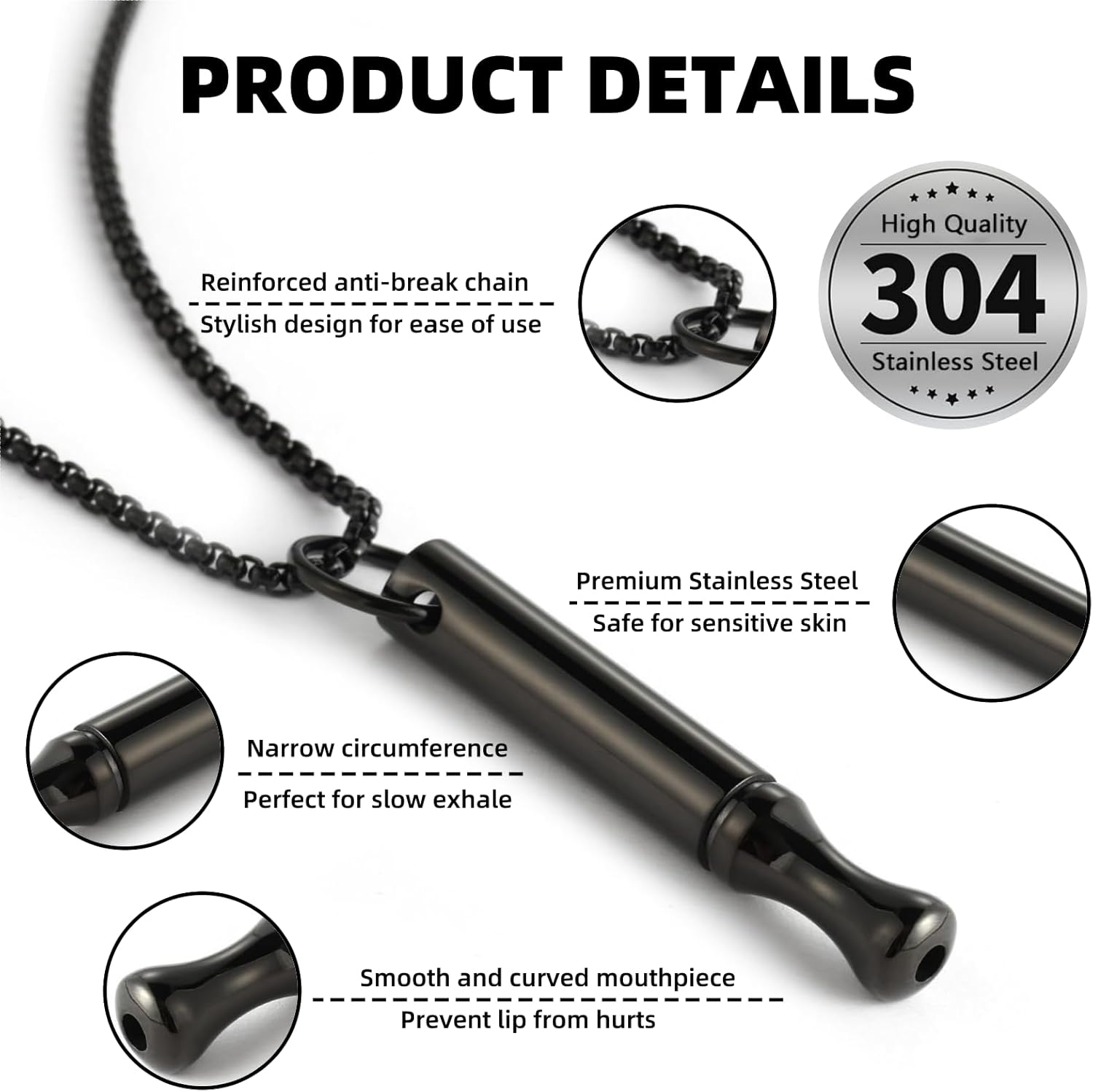 Titanium Steel Breathing Neckl - Vape Accessory ulasan dan harga